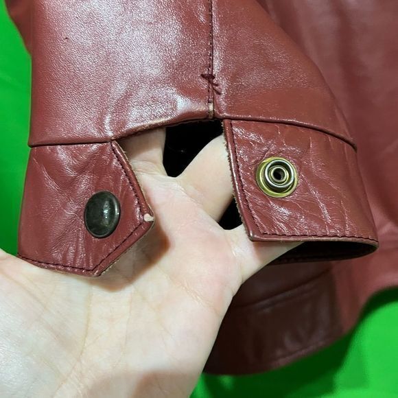 Vintage London Fog Mens Leather Jacket Full Zip Collared Pockets‎ Brown Size 44 - Picture 9 of 12